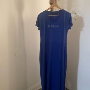 bebe Blue Scoop Neck Dress with Tag